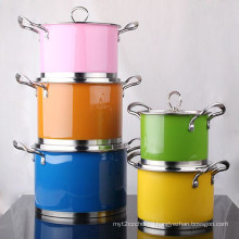 Color Surface Stainless Steel Pot Set 5 PCS